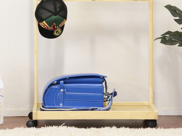 キッズハンガーラック 高さ136.8cm ランドセル 制服 収納 カバン掛け