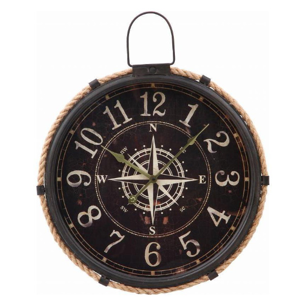 アンティーク 壁掛け時計 60cm ロープ 吊り下げ レトロ ビンテージ風