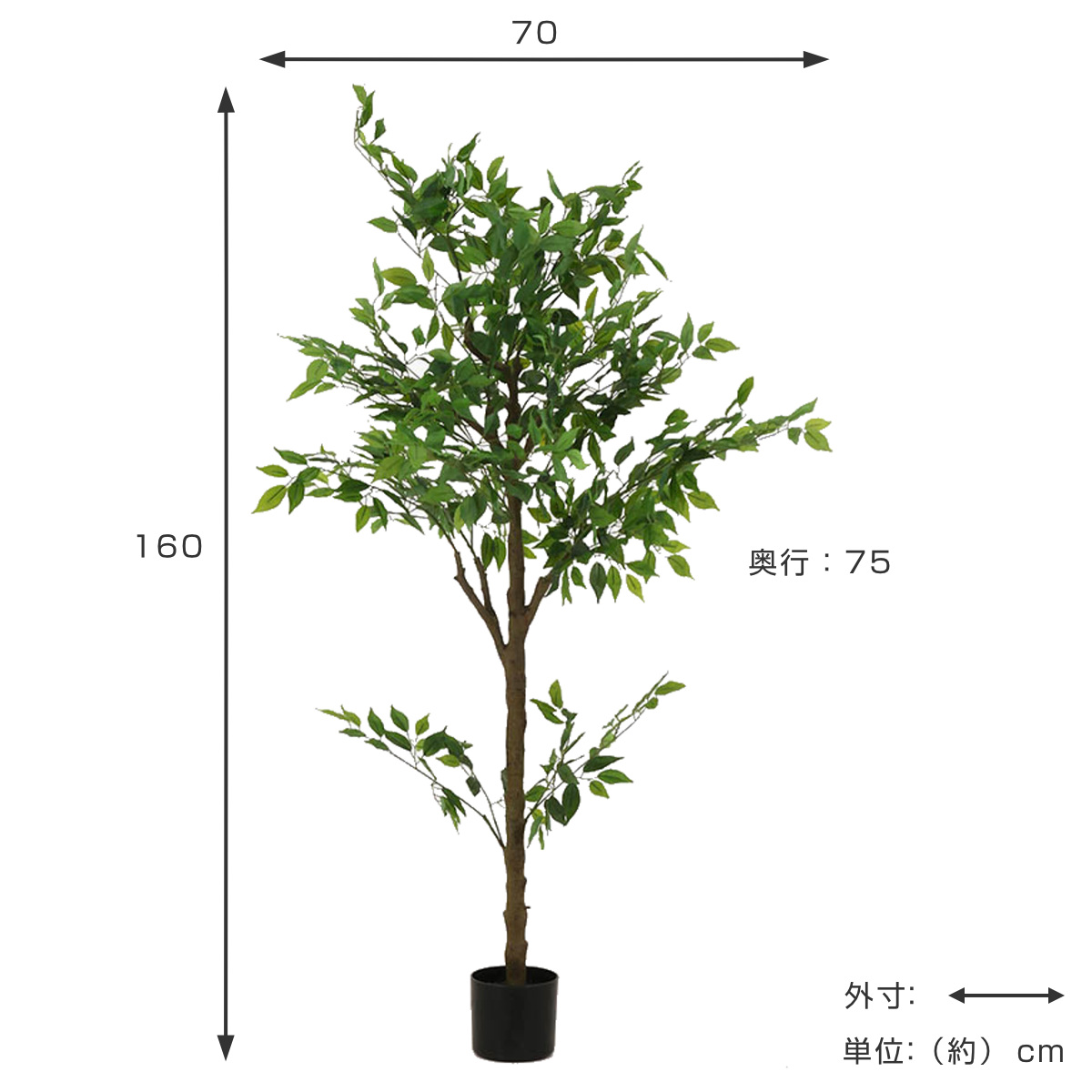 【数量限定】Nearly Natural フィカス 人工観葉植物 1.8m 【日