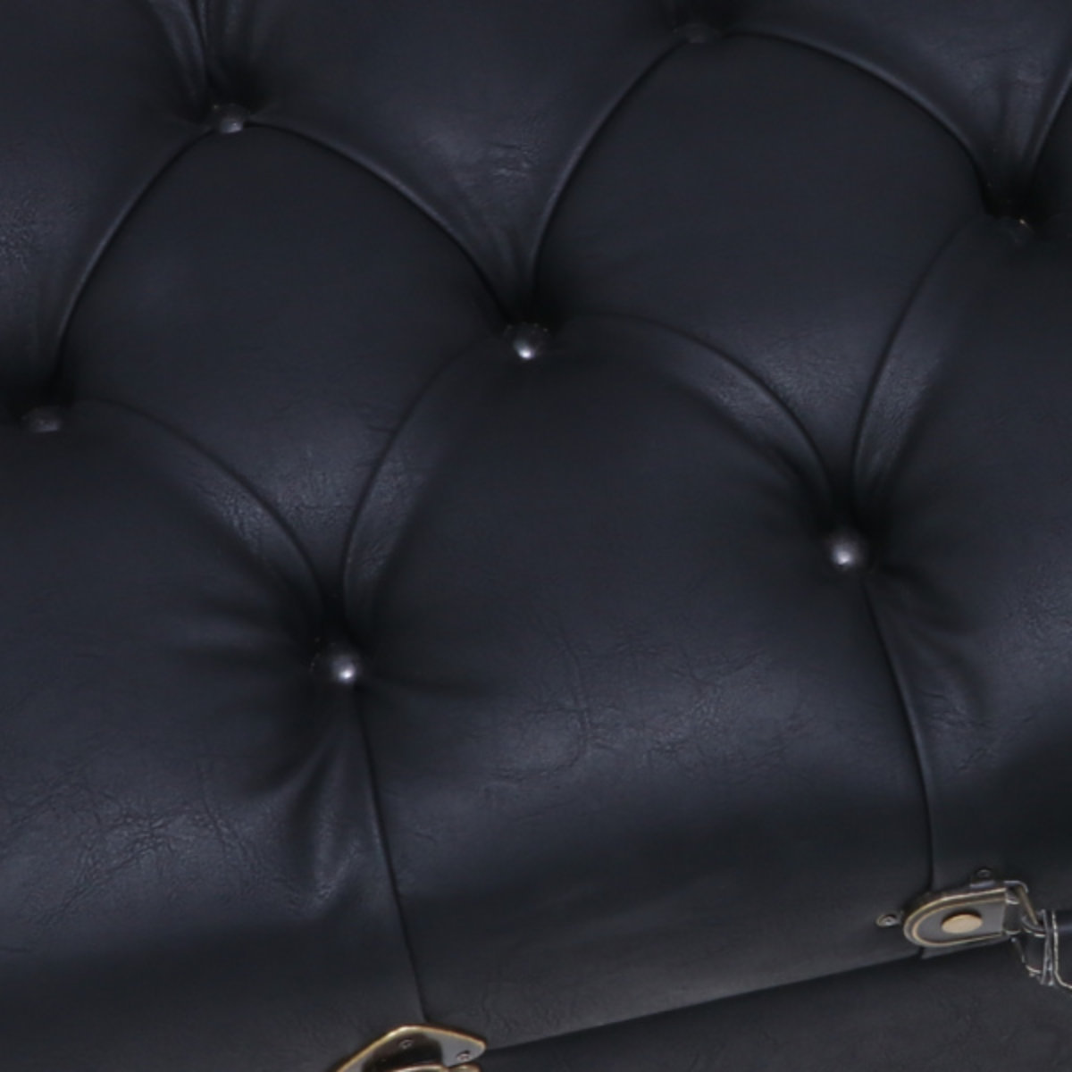 トランクベンチ 幅80.5cm トランク スツール 収納 ヴィンテージ調 レザー調 脚付き ( 2人掛け ベンチソファ 玄関 リビング 収納ベンチ ベンチスツール ベンチ 椅子 腰掛け チェア おしゃれ アンティーク調 ) 【ブラック】 ブラック