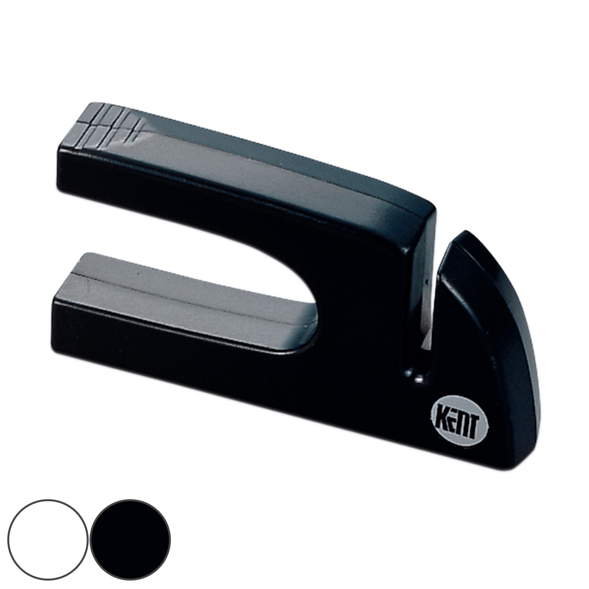 シャープナー ミニ ケント セラミック 包丁研ぎ 日本製 （ 包丁研ぎ器 包丁砥 研ぎ器 研ぎ石 包丁砥石 包丁磨き 包丁用 ナイフ用 小さい 粗研ぎ 仕上げ ） 【ブラック】