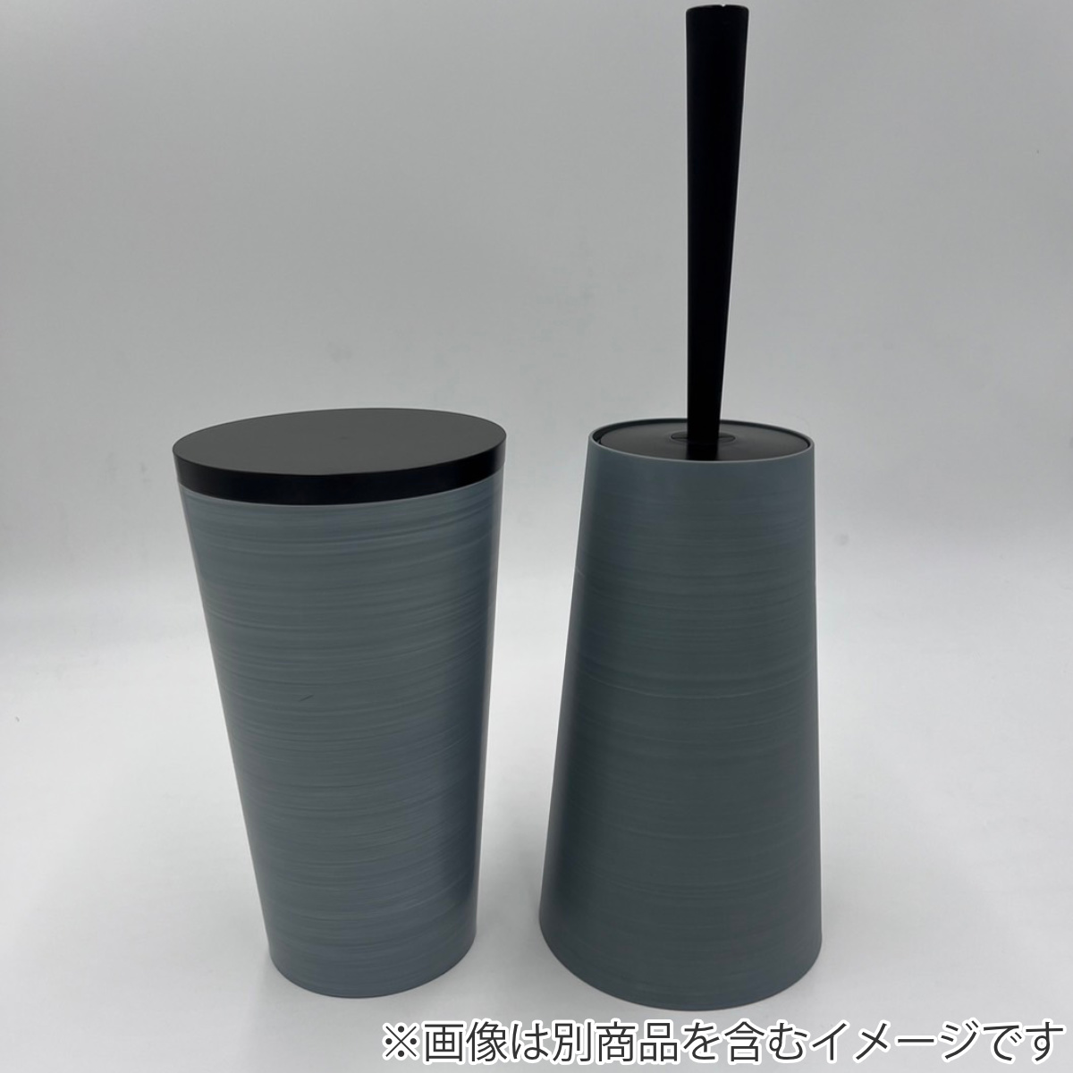 トイレブラシ ダスパースタイル 抗菌 ( トイレ ブラシ トイレ掃除 トイレ用ブラシ ケース付き 日本製 トイレ掃除用品 水はね防止ガード スタイリッシュ シンプル スモークグレー スモークブルー ) 【スモークブルー】 スモークブルー