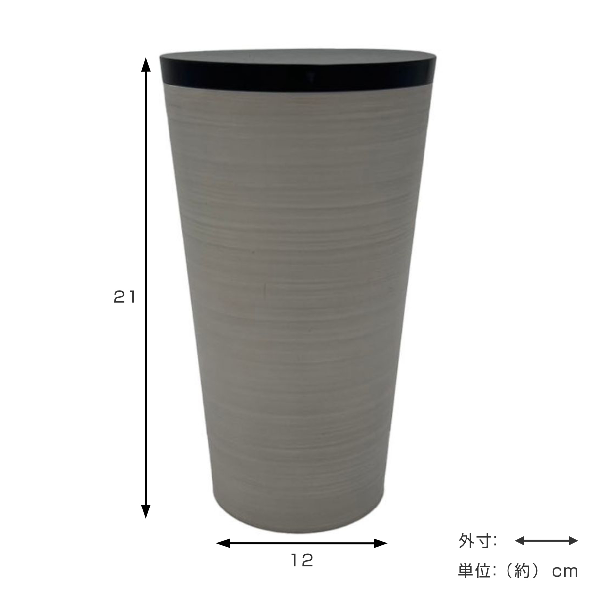 トイレポット ダスパースタイル 抗菌 ( サニタリーポット トイレ用 ごみ箱 汚物入れ スリム 日本製 トイレ用品 ダストボックス サニタリー用品 トイレタリー スタイリッシュ シンプル スモークグレー スモークブルー ) 【スモークグレー】 スモークグレー