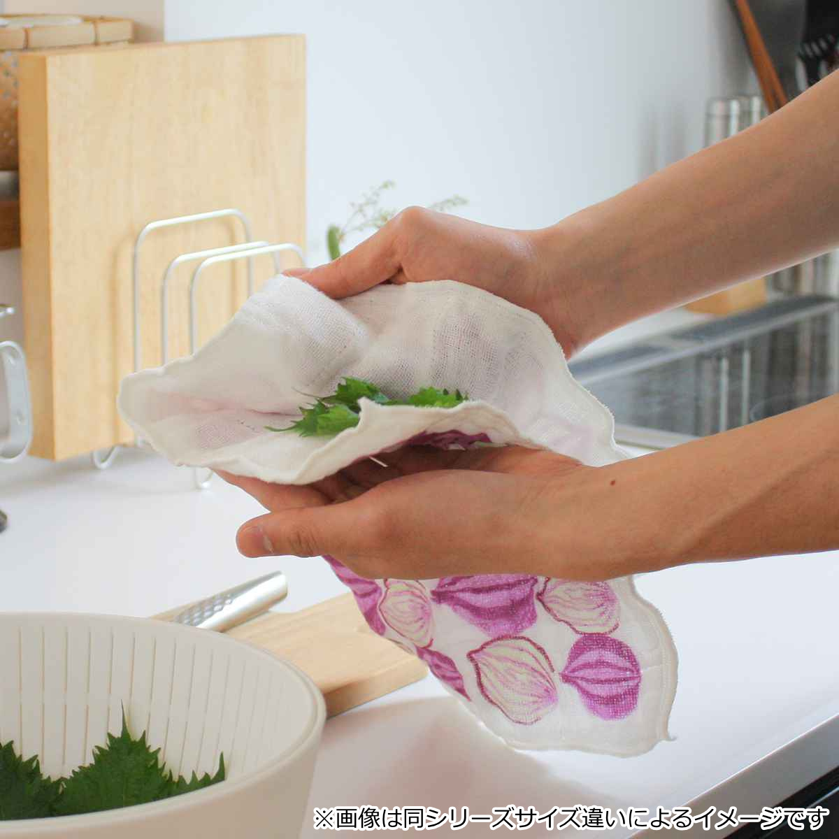 ふきん ハッピーモチーフ しあわせ重ねふきん 30×30cm ( 布巾 フキン 蚊帳生地ふきん かや生地ふきん かや生地 綿100% 日本製 動物 野菜 花柄 キッチン用 綿 コットン 吸水 食器拭き 台拭き 台ふきん おしぼり キッチンタオル ) 【ハリネズミ】 ハリネズミ