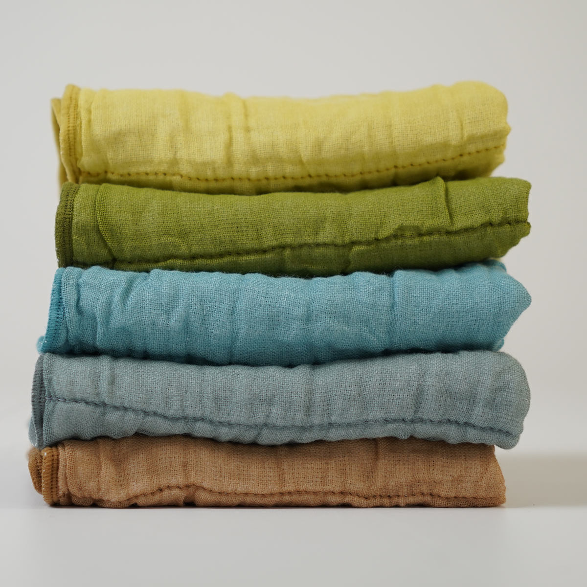 ふきん 5枚重ねのご縁ふきん 30×30cm ( 布巾 フキン 蚊帳生地ふきん かや生地ふきん かや生地 綿100% 日本製 無地 キッチン用 綿 コットン 吸水 食器拭き 台拭き 台ふきん おしぼり キッチンタオル ) 【藍鼠色】 藍鼠色