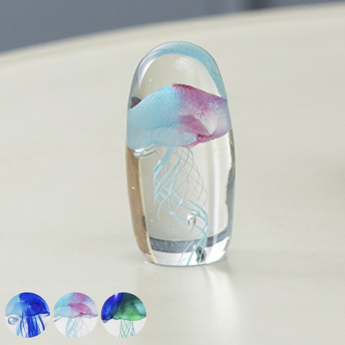 ガラスインテリアオブジェ（Glass interior objects） クラゲ S