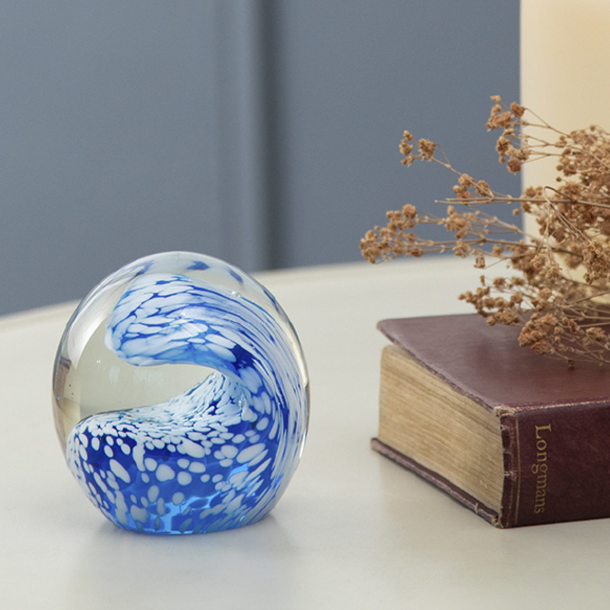 ガラスインテリアオブジェ（Glass interior objects） ウェーブ
