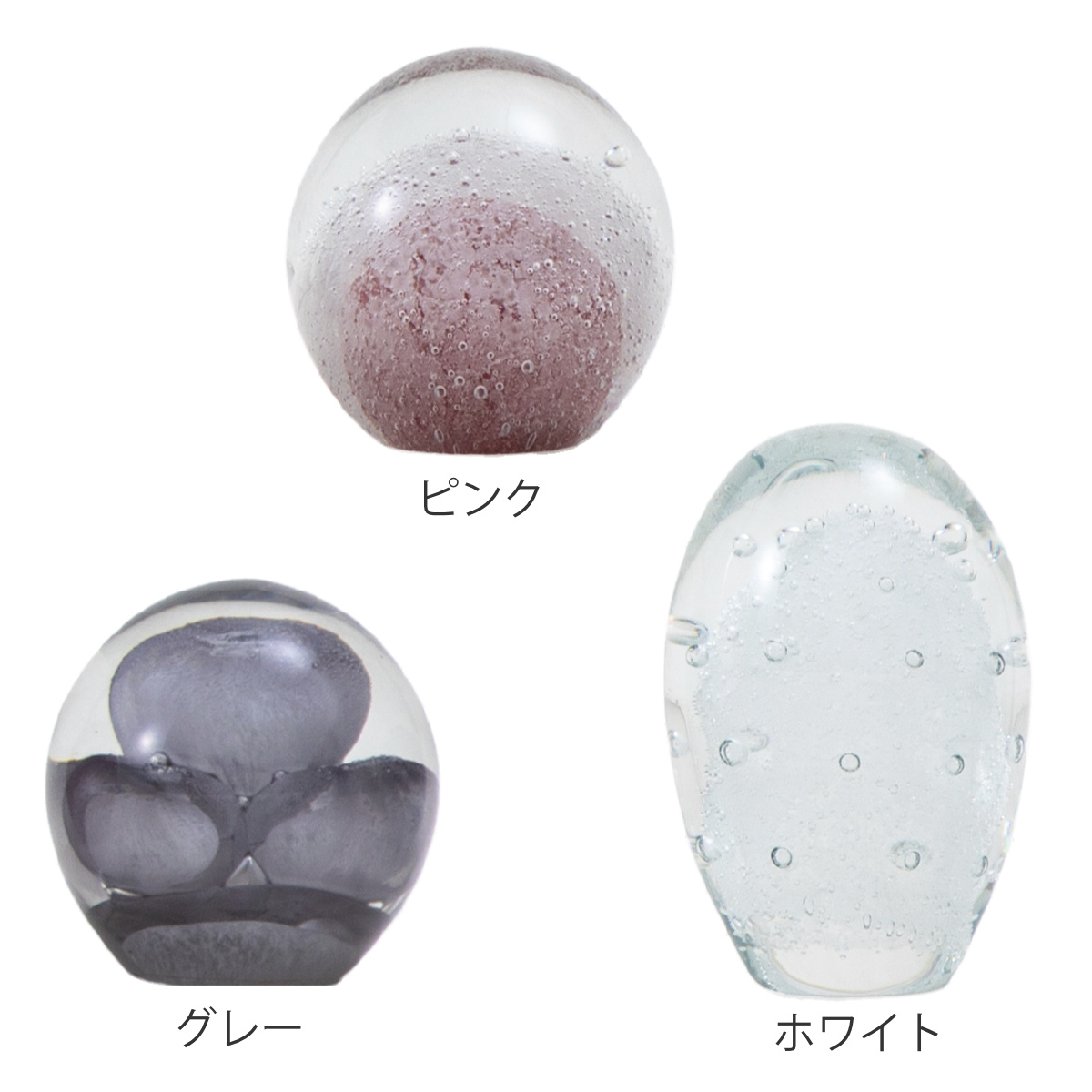 ガラスインテリアオブジェ（Glass interior objects） 泡 S