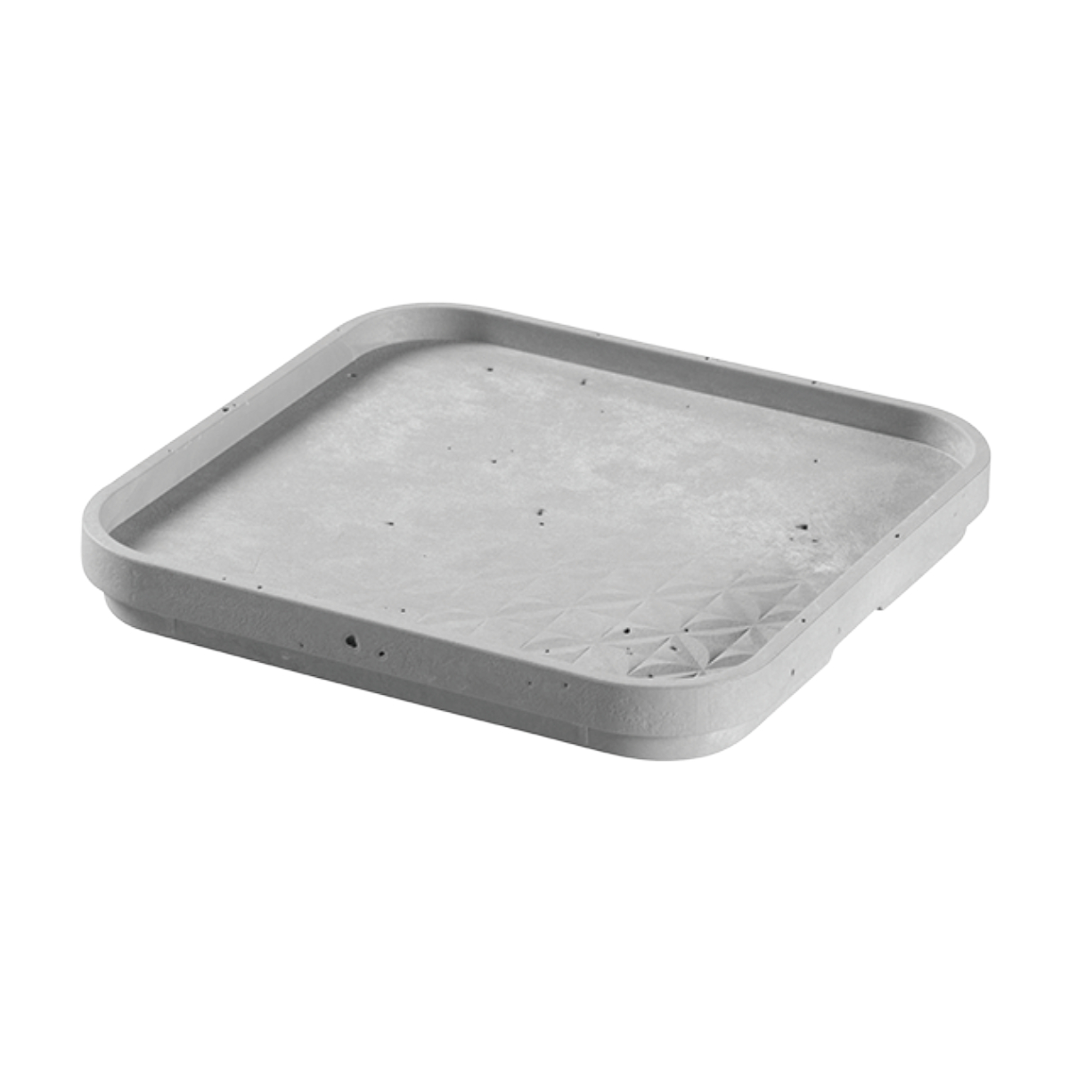 ふた 収納ボックス CURVER Beton XS 幅16.8×奥行16.8×高さ2.1cm ( 収納 トレー トレイ プレート フタ 蓋 プラスチック コンクリート風 おしゃれ 小物置き 小物収納 小物入れ シンプル リビング 玄関 整理整頓 一時置き 卓上 )