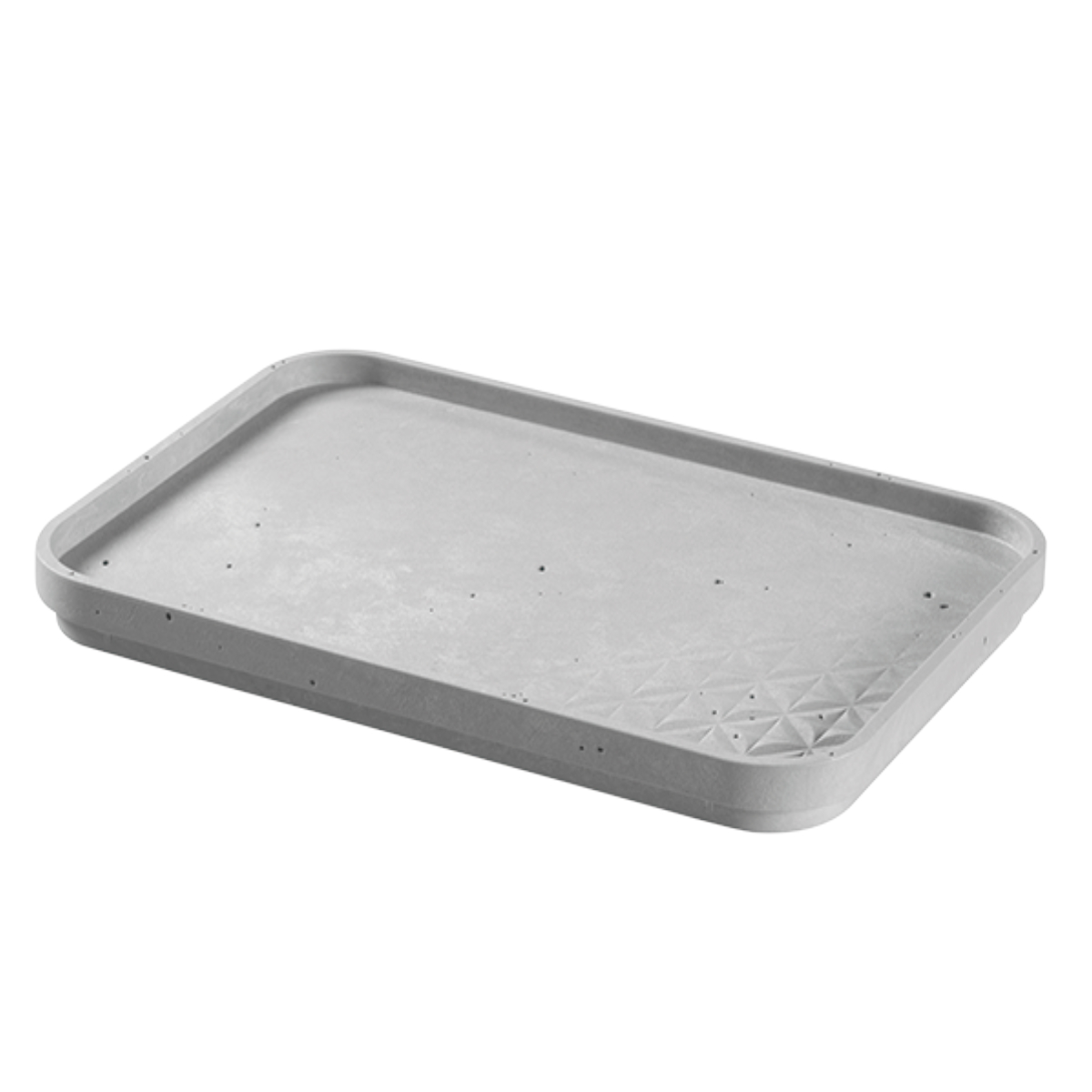 ふた 収納ボックス CURVER Beton S 幅24.4×奥行16.8×高さ2.1cm ( 収納 トレー トレイ プレート フタ 蓋 プラスチック コンクリート風 おしゃれ 小物置き 小物収納 小物入れ シンプル リビング 玄関 整理整頓 一時置き 卓上 )