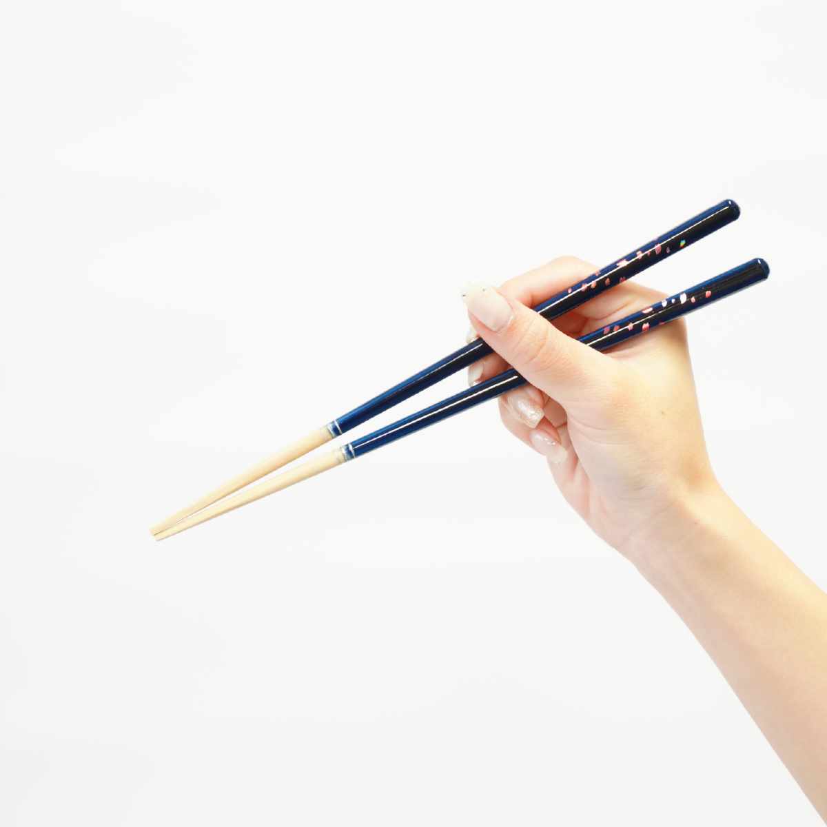 ほんとうにすべらないお箸 桜舞う 21cm 23cm ( 食洗機対応 お箸 はし おはし ハシ カトラリー すべらない 滑らない 自宅用 プレゼント 普段使い 大人 シンプル おしゃれ ) 【ブルー】 ブルー