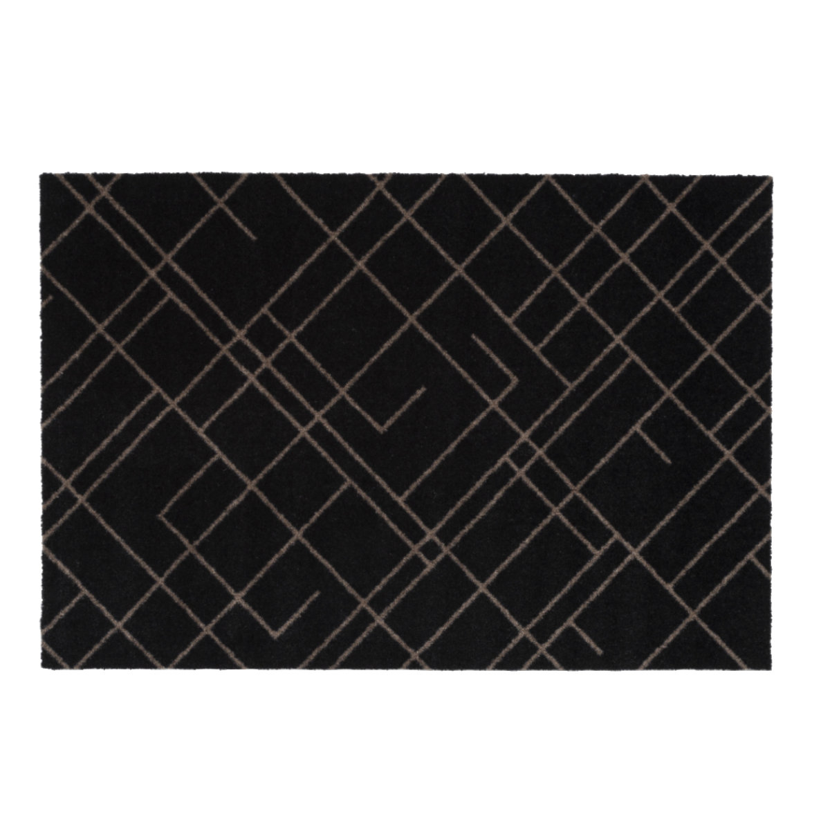 玄関マット チカ コペンハーゲン フロアマット 40×90 屋内 ( マット 玄関 ストライプ ドット はさみで切れる 幅90cm 敷き物 ラグ 滑り止め インテリア 室内用マット おしゃれ ベージュ ブラック 洗面所 ランドリー 敷物 ) 【ドットブラック】 ドットブラック