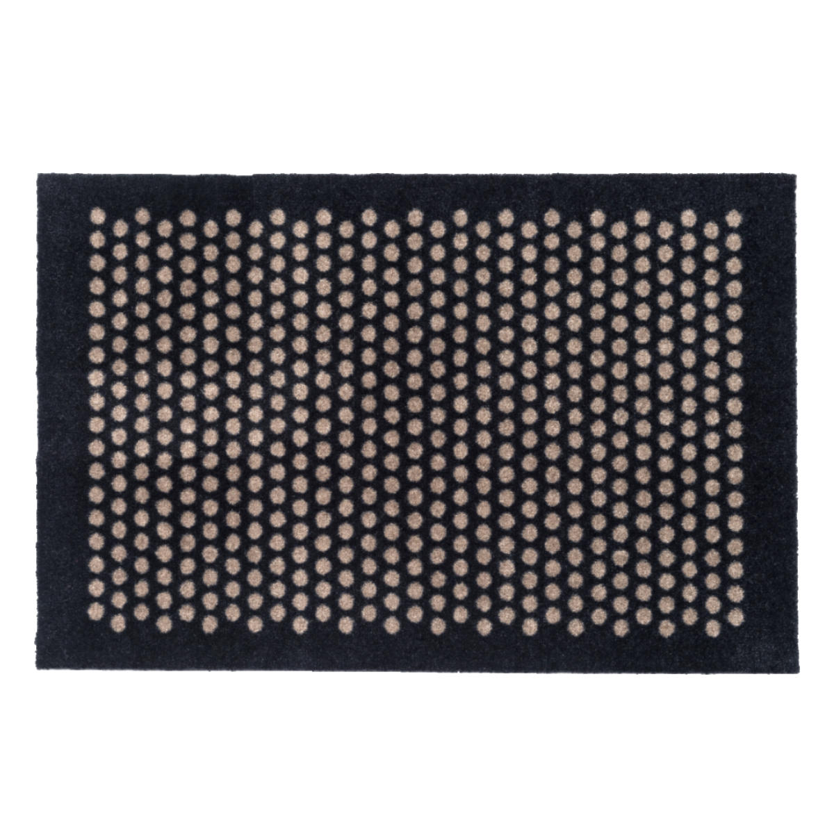 玄関マット チカ コペンハーゲン フロアマット 40×90 屋内 ( マット 玄関 ストライプ ドット はさみで切れる 幅90cm 敷き物 ラグ 滑り止め インテリア 室内用マット おしゃれ ベージュ ブラック 洗面所 ランドリー 敷物 ) 【ドットブラック】 ドットブラック
