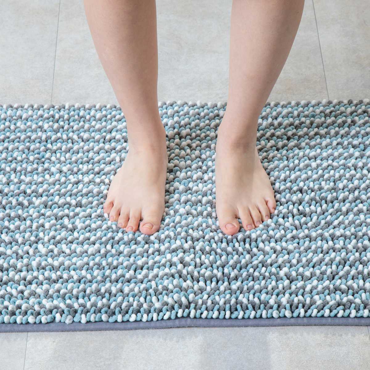 バスマット 50×70cm マイクロファイバー モフバスマット ポコット ( お風呂マット バス マット 吸水速乾 抗菌 お風呂 浴室 長方形 50×70 足ふきマット ピンク ブルー ネイビー ) 【ピンク】 ピンク