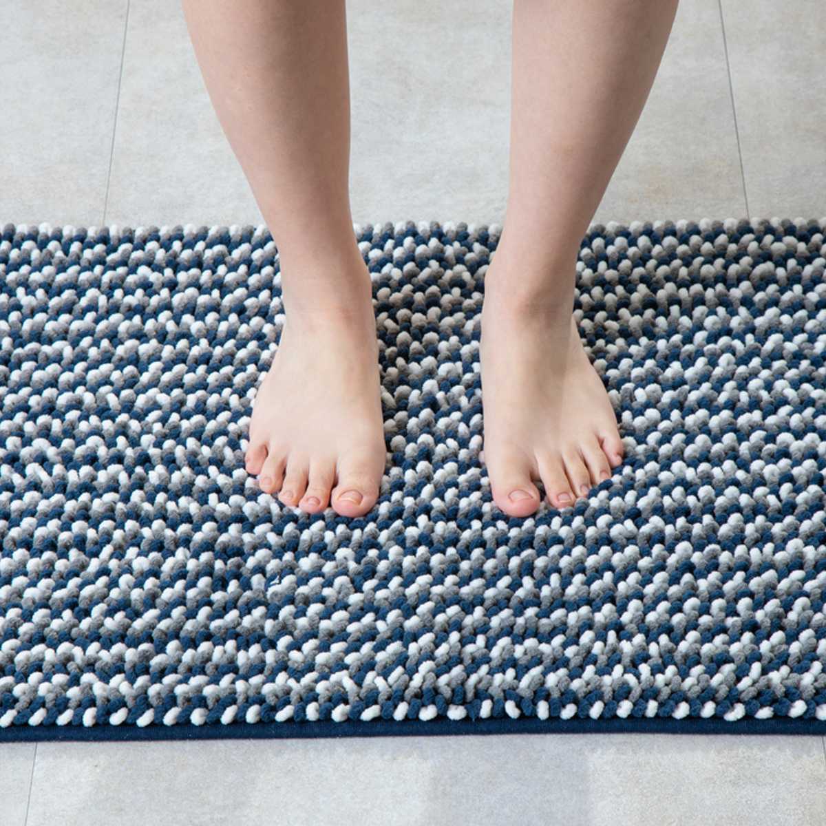 バスマット 50×70cm マイクロファイバー モフバスマット ポコット ( お風呂マット バス マット 吸水速乾 抗菌 お風呂 浴室 長方形 50×70 足ふきマット ピンク ブルー ネイビー ) 【ピンク】 ピンク