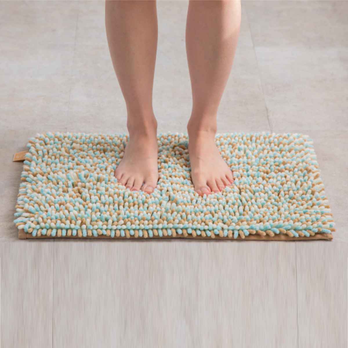 バスマット マイクロファイバー 40×60cm もふバスマット ( お風呂マット バス マット 吸水 抗菌 防臭 お風呂 浴室 長方形 40×60 足ふきマット 滑りどめ ) 【よもぎ】 よもぎ