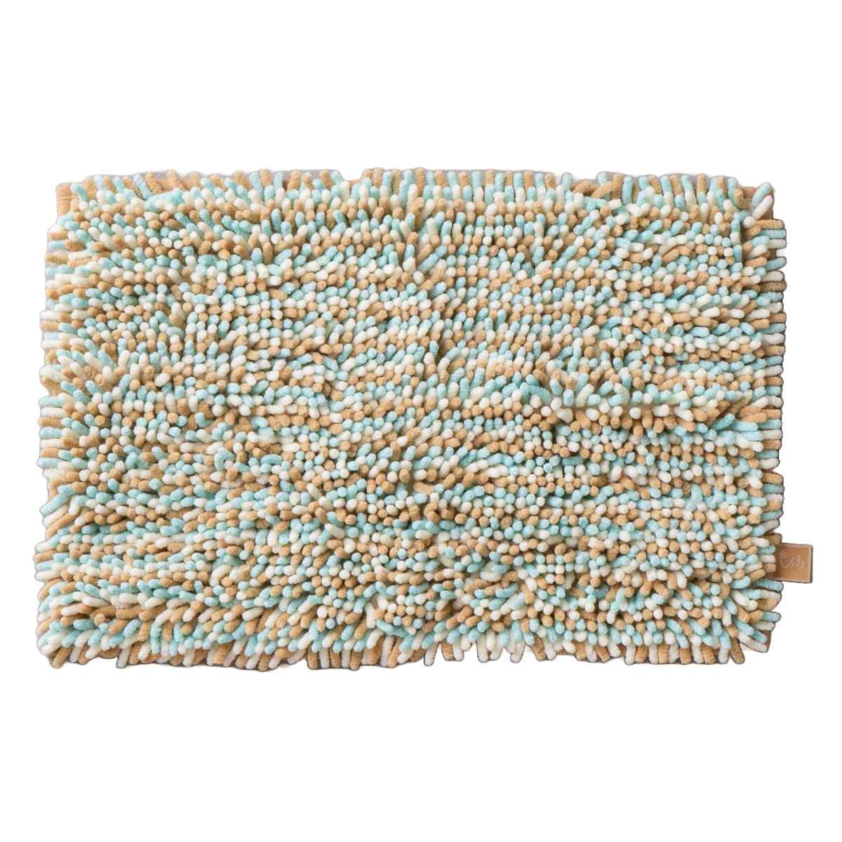 バスマット マイクロファイバー 40×60cm もふバスマット ( お風呂マット バス マット 吸水 抗菌 防臭 お風呂 浴室 長方形 40×60 足ふきマット 滑りどめ ) 【よもぎ】 よもぎ