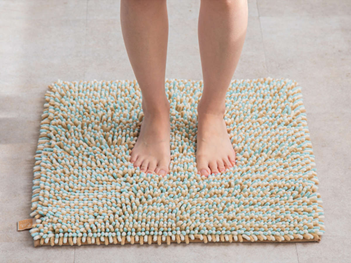 バスマット マイクロファイバー 60×60cm もふバスマット ( お風呂マット バス マット 吸水 抗菌 防臭 お風呂 浴室 正方形 60×60 足ふきマット 滑りどめ ) 【サクラ】 サクラ