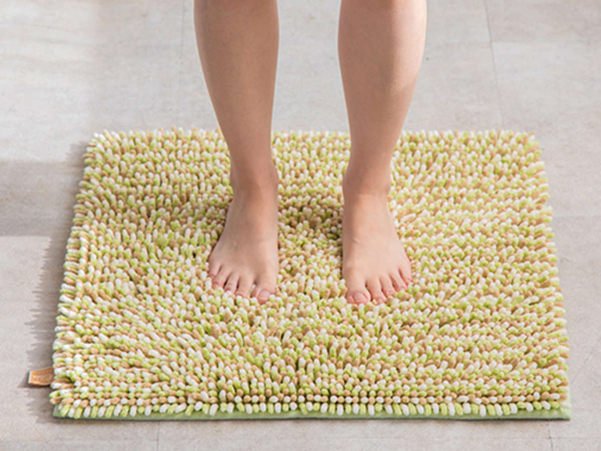 バスマット マイクロファイバー 60×60cm もふバスマット ( お風呂マット バス マット 吸水 抗菌 防臭 お風呂 浴室 正方形 60×60 足ふきマット 滑りどめ ) 【サクラ】 サクラ