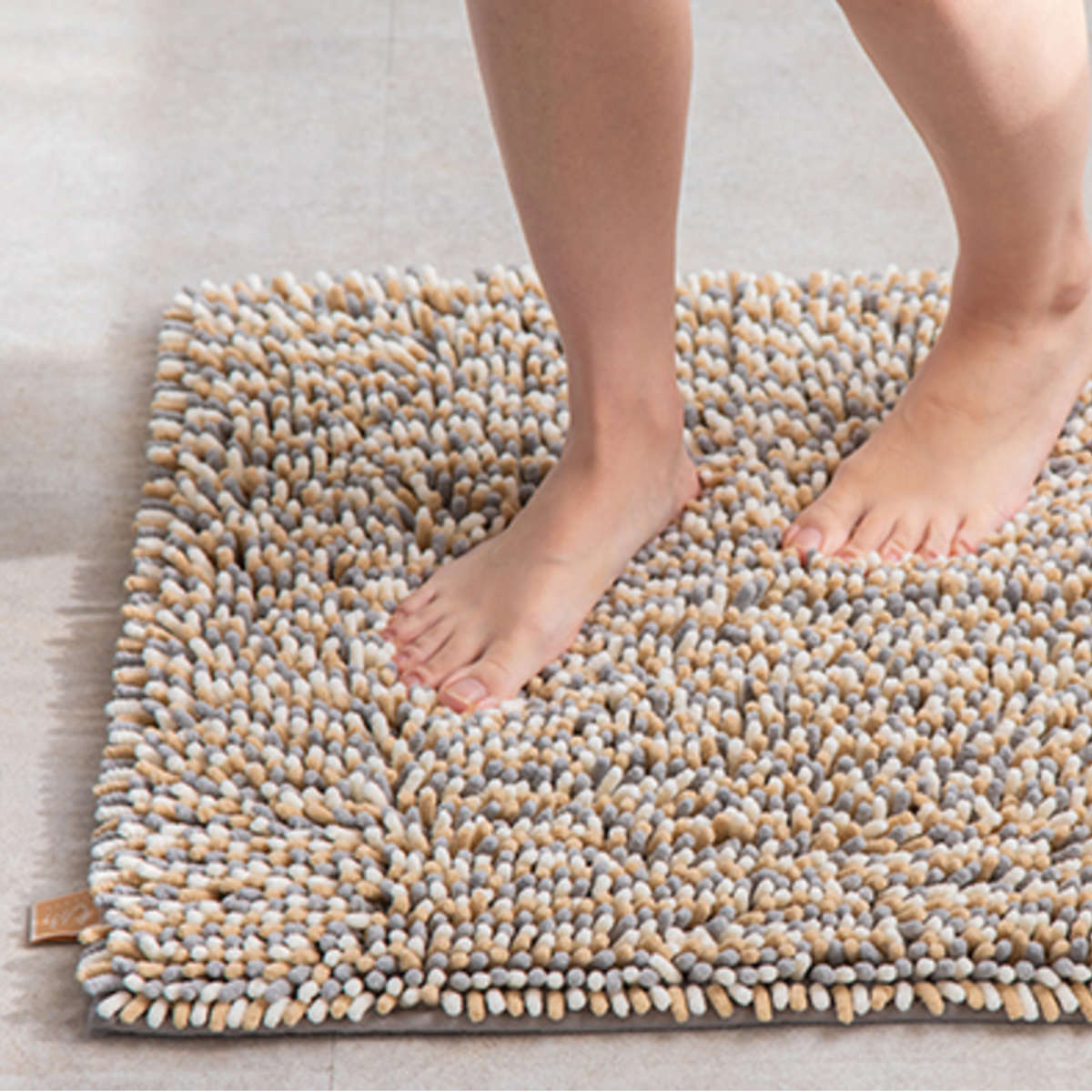 バスマット マイクロファイバー 60×60cm もふバスマット ( お風呂マット バス マット 吸水 抗菌 防臭 お風呂 浴室 正方形 60×60 足ふきマット 滑りどめ ) 【サクラ】 サクラ