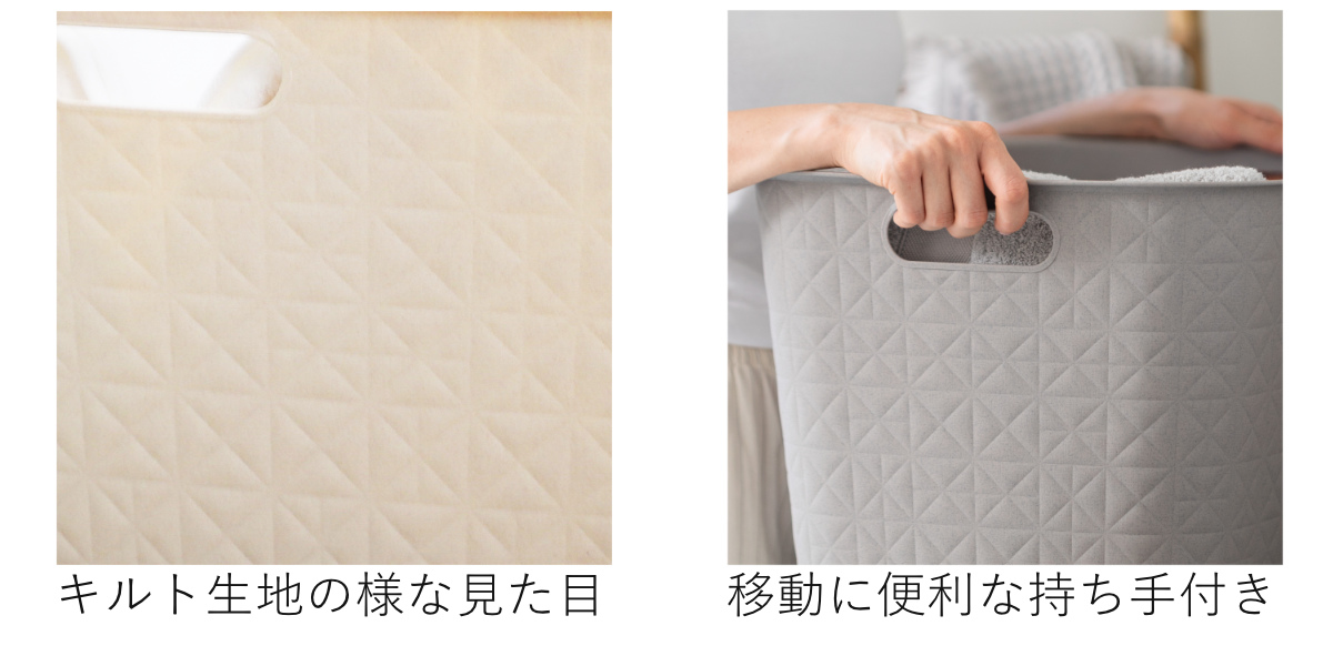ランドリーバスケット CURVER ソフテックス フタ付き 56L ( カーバー Softex バスケット ランドリー 持ち手付 樹脂 洗濯 脱衣かご 洗濯かご 蓋付き 収納 おもちゃ 水回り 脱衣所 キルティング風 ) 【ブルー】 ブルー
