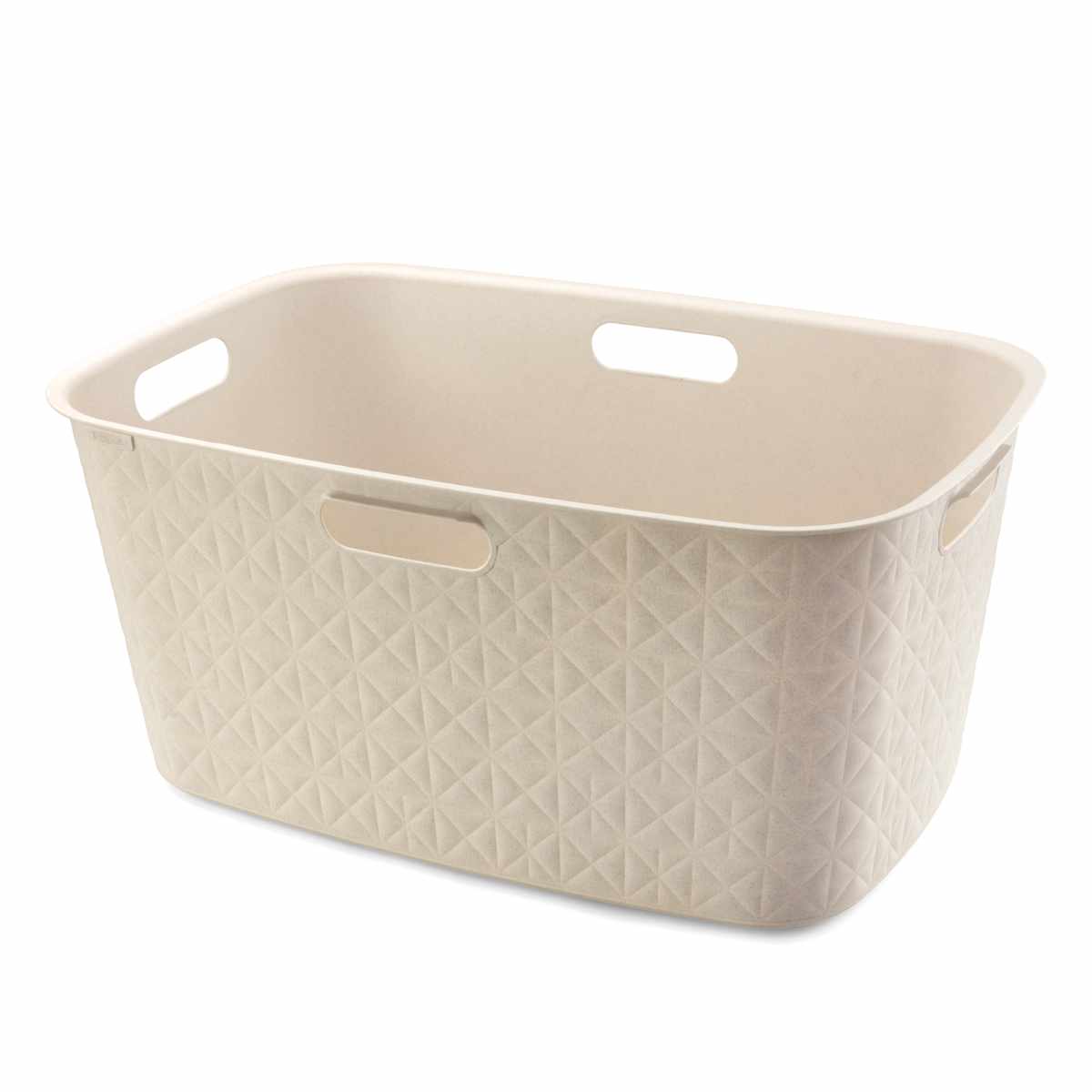 ランドリーバスケット CURVER ソフテックス 45L ( カーバー Softex バスケット ランドリー 持ち手付 樹脂 洗濯 脱衣かご 洗濯かご 収納 おもちゃ 水回り 脱衣所 キルティング風 ) 【グレーベージュ】 グレーベージュ