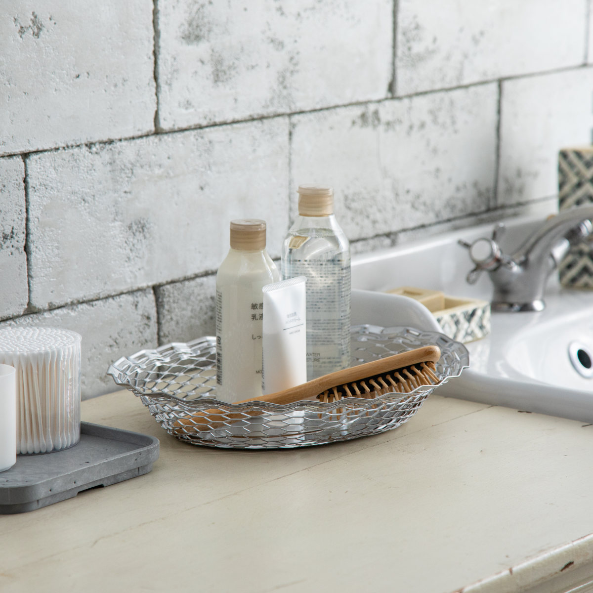 かご Roger Orfevre ステンレスバスケット オーバル L シルバー ( トレー トレイ バスケット 収納 卓上収納 小物入れ お小物置き 一時置き 小物トレイ おしゃれ ステンレス 水洗い 洗える リビング収納 クラシカル )