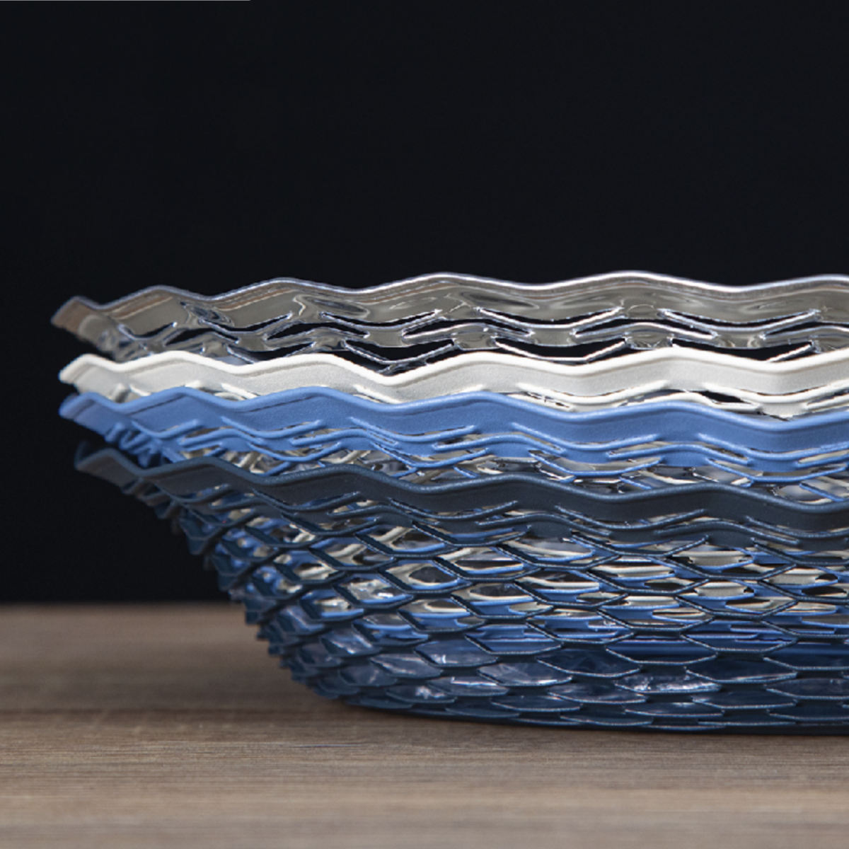 かご Roger Orfevre ステンレスバスケット オーバル S ( トレー トレイ バスケット 収納 卓上収納 小物入れ お小物置き 一時置き 小物トレイ おしゃれ ステンレス 水洗い 洗える リビング収納 クラシカル ) 【ブルー】 ブルー