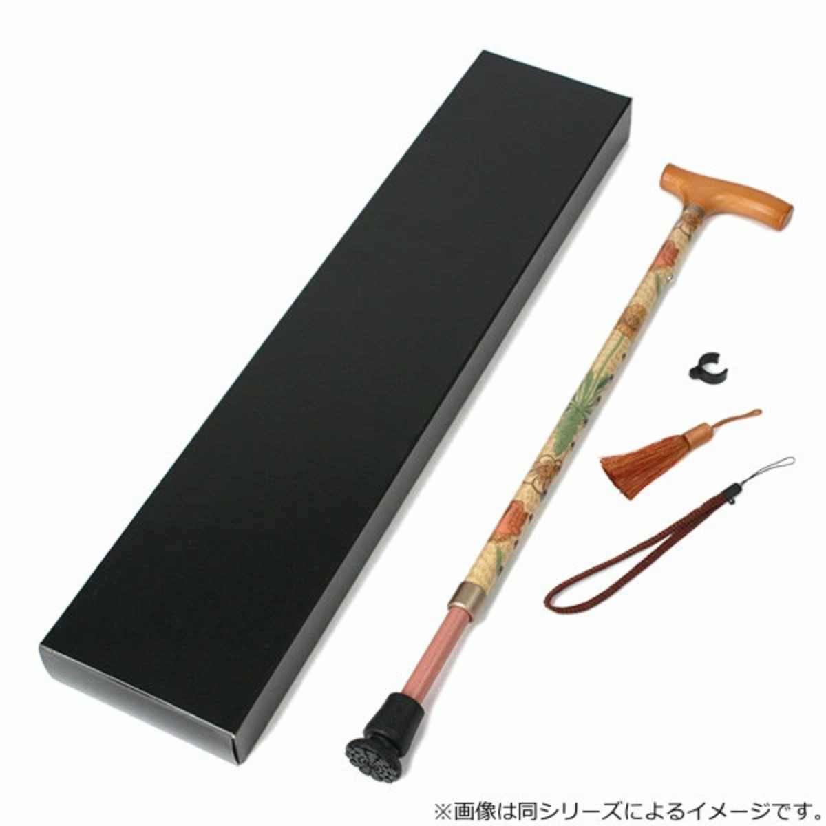 杖 ウィリアムモリス ジャスミン 伸縮 軽量 おしゃれ 女性 介護 ( 伸縮杖 10段階調節 つえ ウィリアム・モリス ストラップ付き 滑りにくい 歩行補助 外出 散歩 転倒防止 高級感 介護用品 )