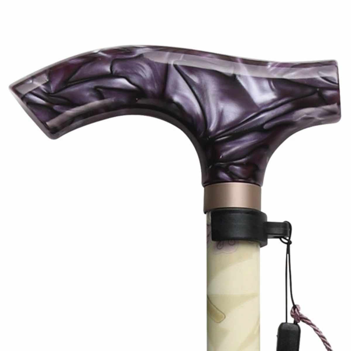 杖 ウィリアムモリス ジャスミン 伸縮 軽量 おしゃれ 女性 介護 ( 伸縮杖 10段階調節 つえ ウィリアム・モリス ストラップ付き 滑りにくい 歩行補助 外出 散歩 転倒防止 高級感 介護用品 )