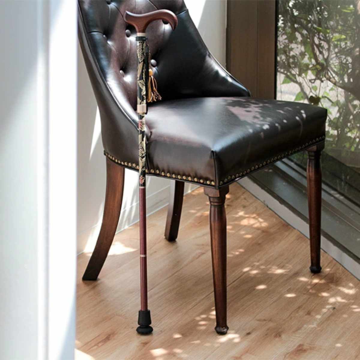 杖 ウィリアムモリス ブランブル 折りたたみ 軽量 おしゃれ 女性 介護 ( 伸縮杖 5段階調節 つえ 折り畳み 伸縮 ウィリアム・モリス ストラップ付き 滑りにくい 持ち運び 歩行補助 転倒防止 高級感 )