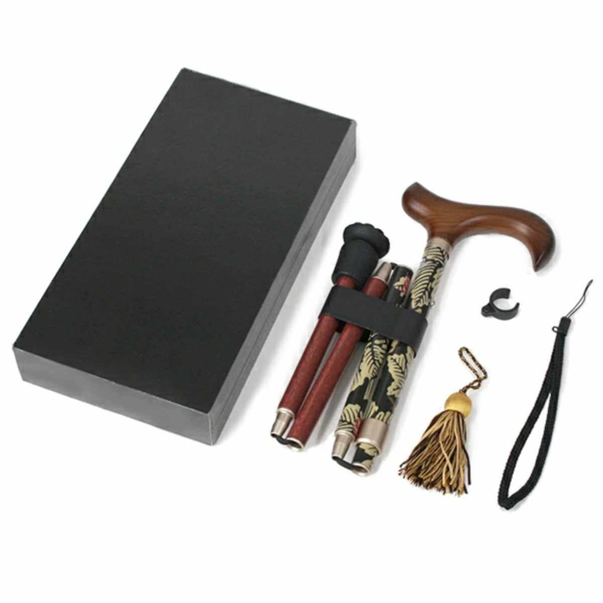 杖 ウィリアムモリス ブランブル 折りたたみ 軽量 おしゃれ 女性 介護 ( 伸縮杖 5段階調節 つえ 折り畳み 伸縮 ウィリアム・モリス ストラップ付き 滑りにくい 持ち運び 歩行補助 転倒防止 高級感 )