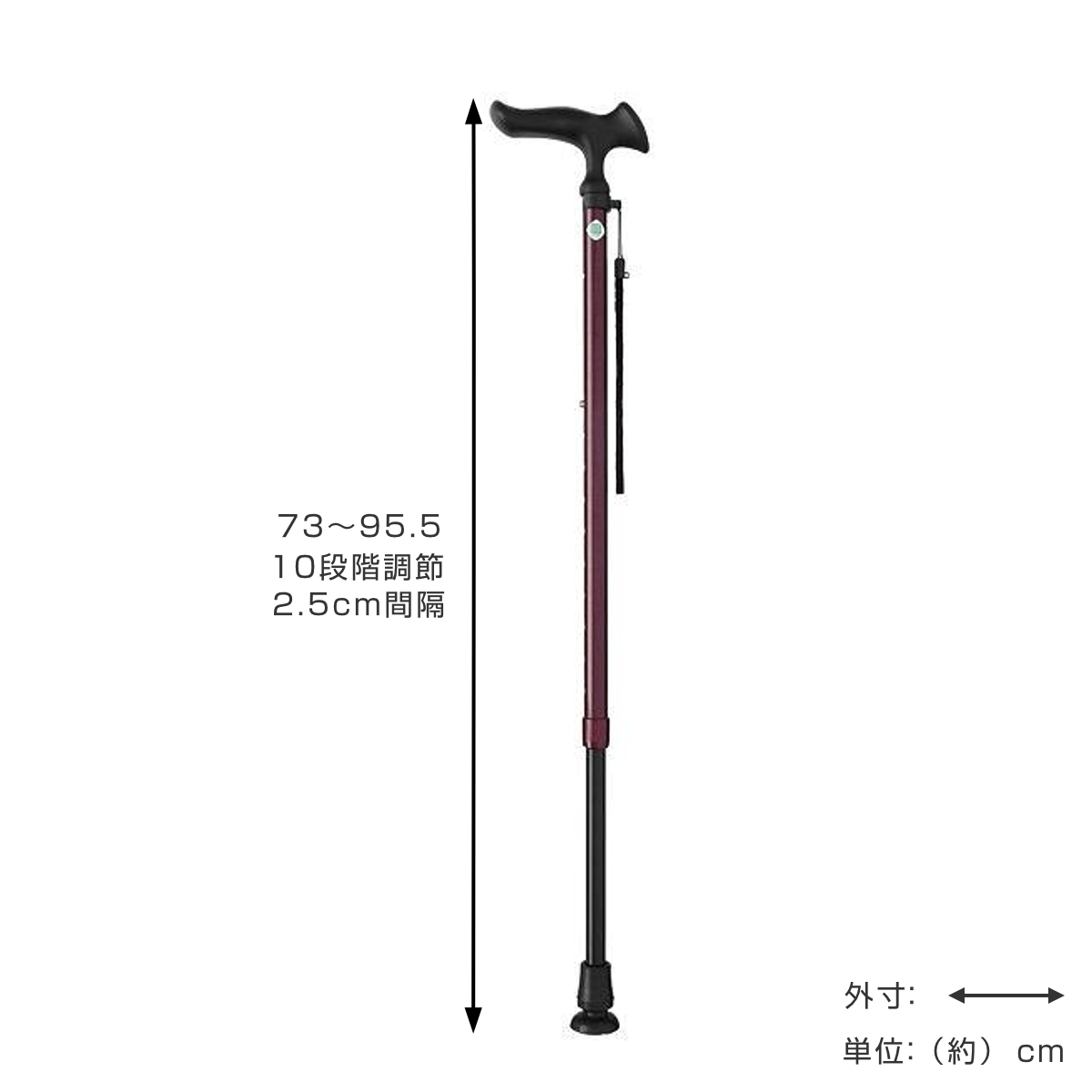 杖 かるがも E 身長~185cm 滑りにくい DX先ゴム ステッキ 伸縮 軽量 女性 男性 介護 ( 10段階調節 一点杖 衝撃吸収 アルミ製 左右兼用 左右 SGマーク T字杖 アルミ杖 外出 福祉散歩 転倒防止 ) 【ブルー】 ブルー