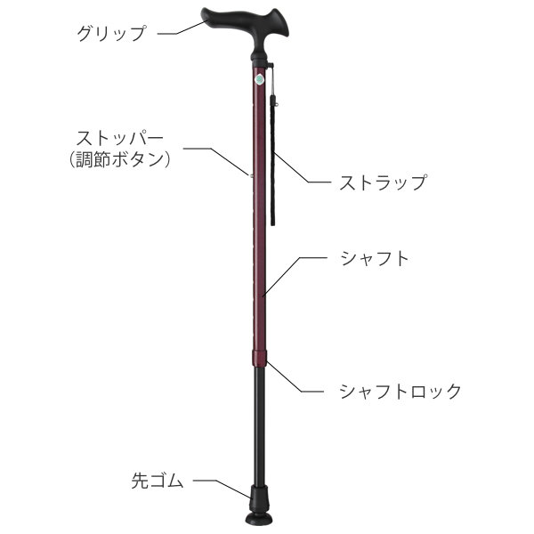 杖 かるがも E 身長~185cm 滑りにくい DX先ゴム ステッキ 伸縮 軽量 女性 男性 介護 ( 10段階調節 一点杖 衝撃吸収 アルミ製 左右兼用 左右 SGマーク T字杖 アルミ杖 外出 福祉散歩 転倒防止 ) 【ブルー】 ブルー