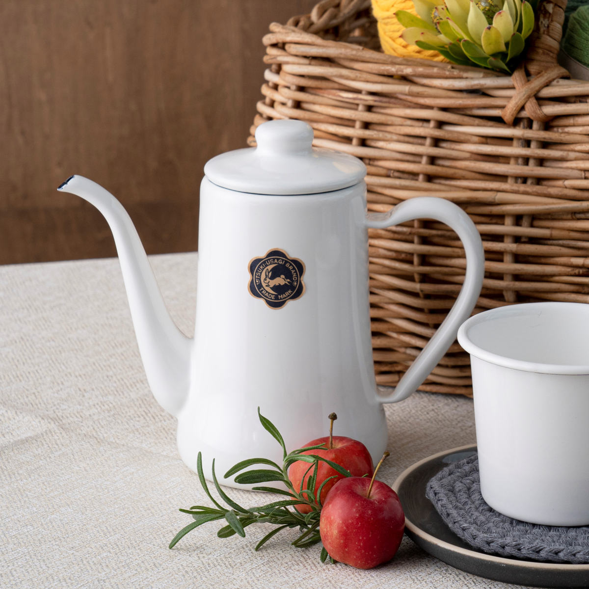 月兎印 スリムポット 1.2L （ コーヒーポット 野田琺瑯 月兎 ホーロー