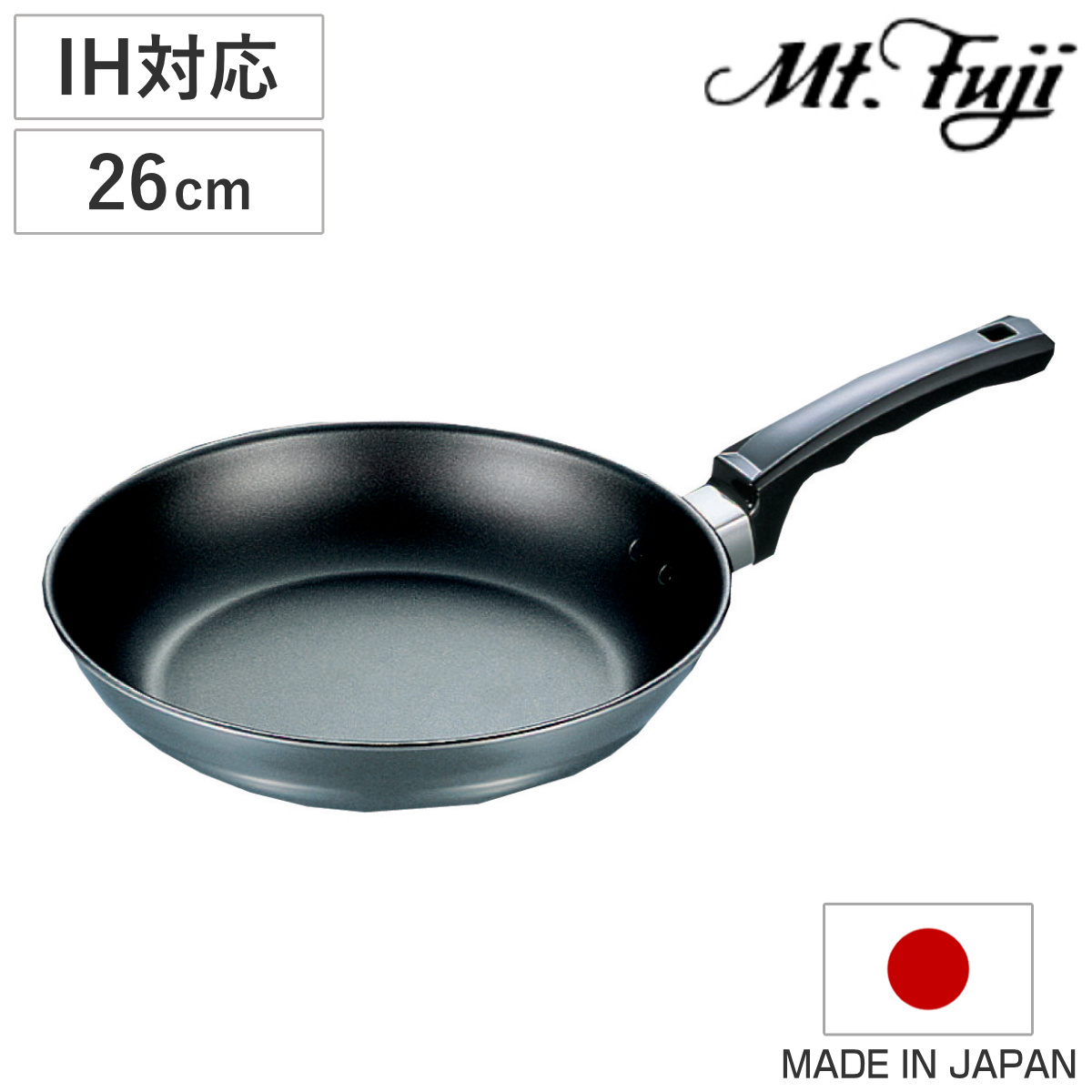 フライパン 26cm IH対応 フライパンDX フジノス 日本製 ( ガス火対応 アルミ ステンレス ふっ素加工 フッ素加工 26センチ 国産 3層構造 フッ素コーティング クラッド 熱伝導 職人 手仕事 本格 燕三条 )