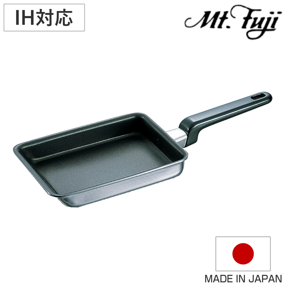卵焼き器 19.5cm IH対応 玉子焼DX フジノス 日本製 ( フライパン エッグパン ガス火対応 アルミ ステンレス ふっ素加工 フッ素加工 軽い 玉子焼きフライパン 国産 3層構造 フッ素コーティング クラッド 軽量 熱伝導 職人 燕三条 )