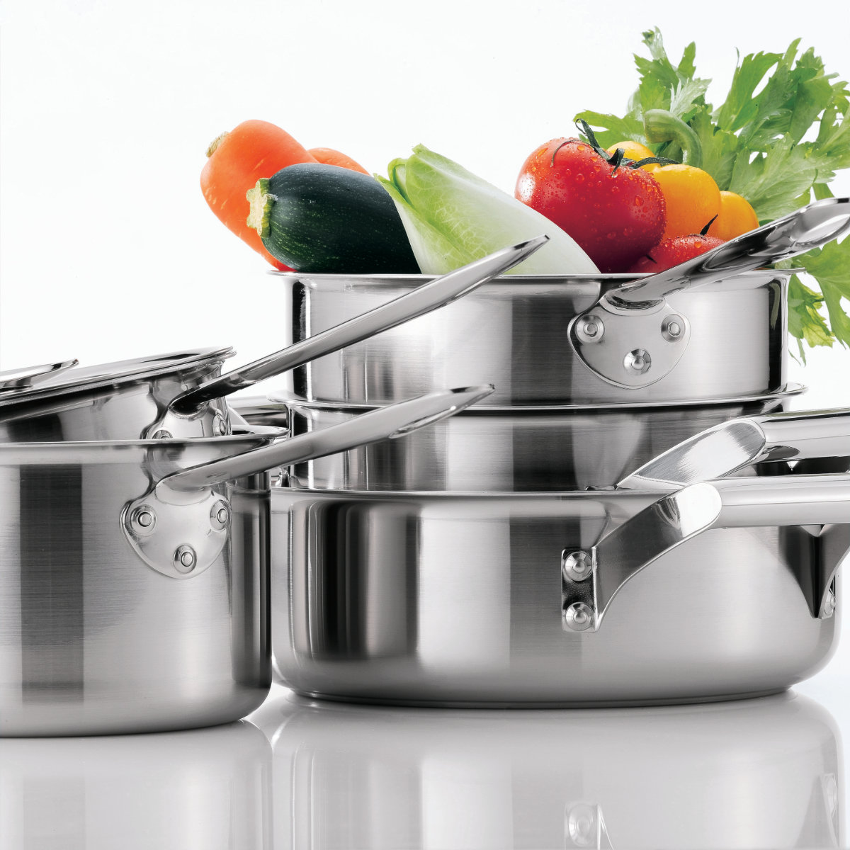 両手鍋 24cm 深型 IH対応 エレックマスター プロ ステンレス製 日本製 フジノス ( ガス火対応 アルミ ステンレス 蓋付き 鍋 なべ 両手なべ 24センチ フタ付き 3層構造 国産 丈夫 熱伝導 シンプル 職人 本格 燕三条 調理器具 )