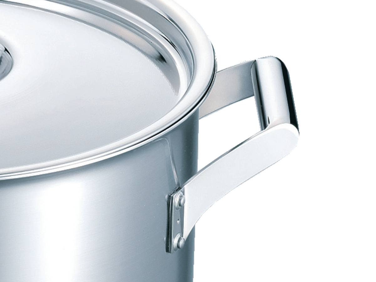 両手鍋 27cm 深型 IH対応 エレックマスター プロ ステンレス製 日本製 フジノス ( ガス火対応 アルミ ステンレス 蓋付き 鍋 なべ 両手なべ 27センチ フタ付き 3層構造 国産 丈夫 熱伝導 シンプル 職人 本格 燕三条 調理器具 )