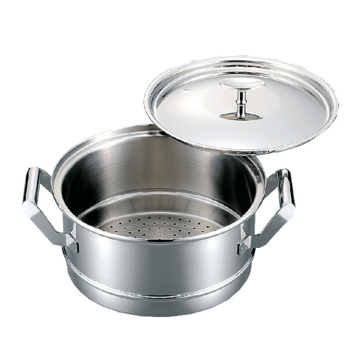 蒸し器 24cm 8合炊き エレックマスター プロ 蓋付き ステンレス