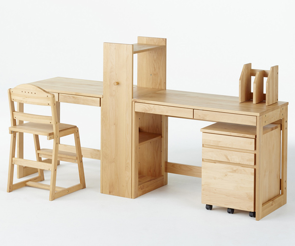 【送料込】パソコンデスク 作業机 テーブル 学習机 家具 木製家具 学習机 引出し付 ワークデスク 天然木 アルダー材 オイル仕上 幅80cm