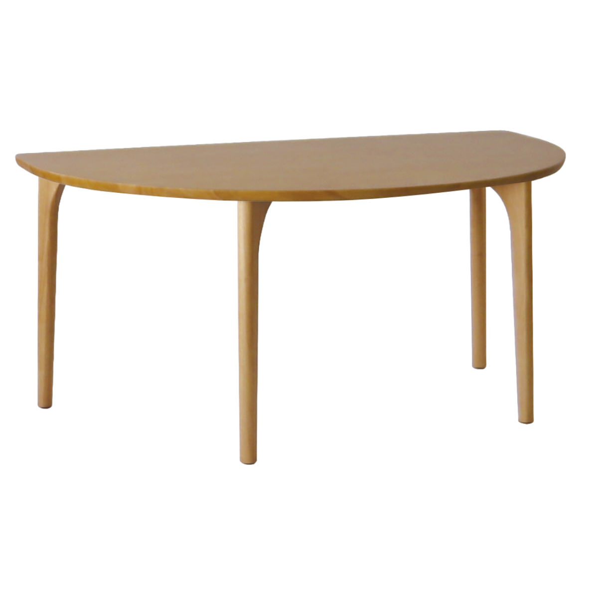 ダイニングテーブル 半円型 4本脚タイプ 幅150×奥行95cm アートライフ ( 開梱設置 テーブル 食卓テーブル 半円 机 木製 天然木 ダイニング 食卓 壁付け リビングテーブル 作業台 木製テーブル ウッドテーブル 半円形 ) 【ブラウン】 ブラウン