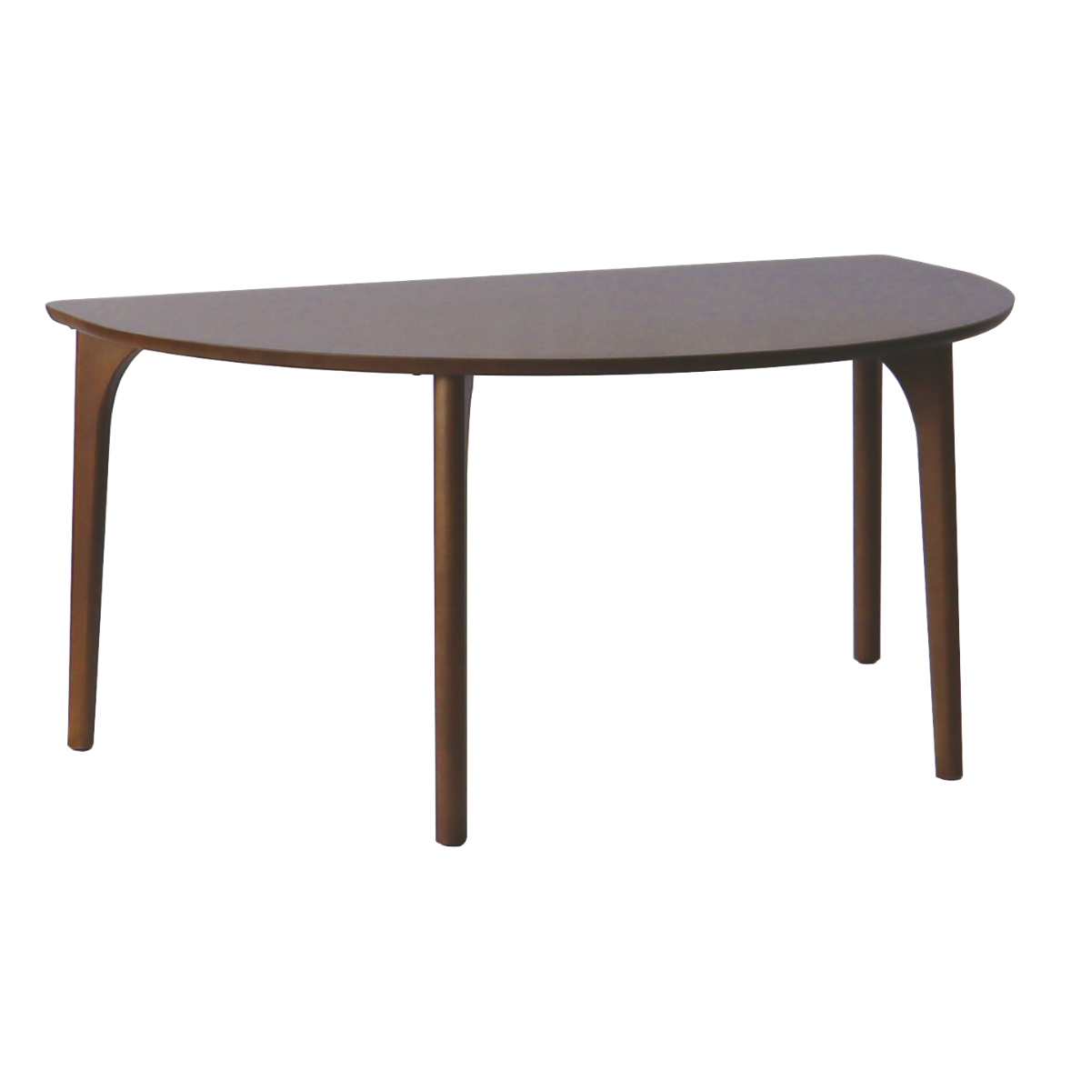 ダイニングテーブル 半円型 4本脚タイプ 幅150×奥行95cm アートライフ ( 開梱設置 テーブル 食卓テーブル 半円 机 木製 天然木 ダイニング 食卓 壁付け リビングテーブル 作業台 木製テーブル ウッドテーブル 半円形 ) 【ブラウン】 ブラウン