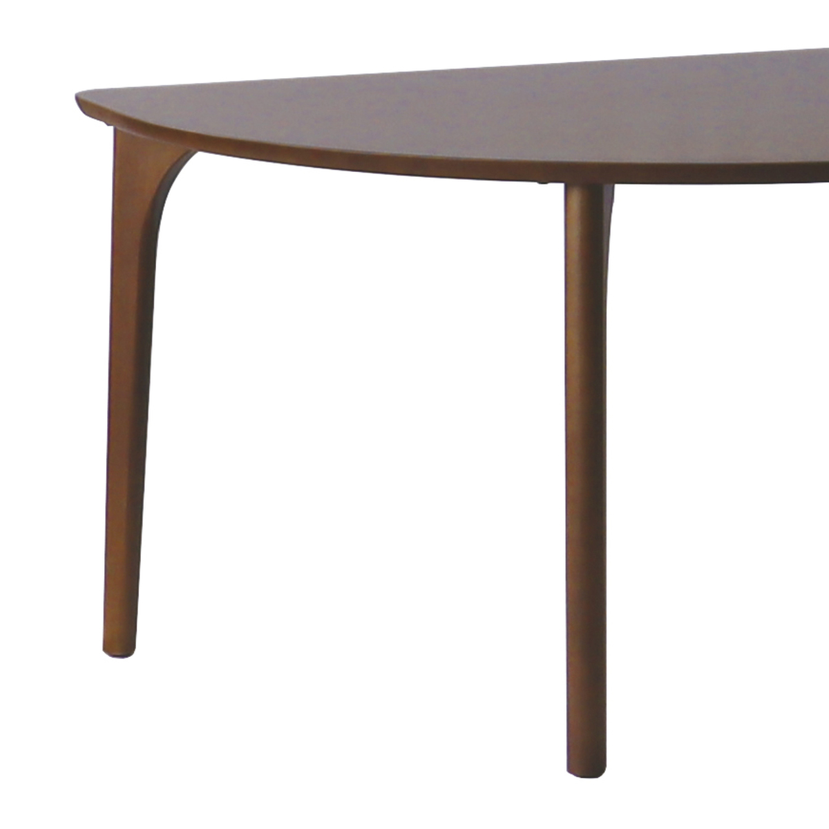 ダイニングテーブル 半円型 4本脚タイプ 幅150×奥行95cm アートライフ ( 開梱設置 テーブル 食卓テーブル 半円 机 木製 天然木 ダイニング 食卓 壁付け リビングテーブル 作業台 木製テーブル ウッドテーブル 半円形 ) 【ブラウン】 ブラウン