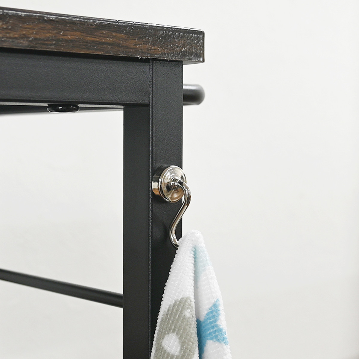 キッチンワゴン 可動棚 キャスター付き ( 幅30.5cm 隙間収納 キッチン収納 ワゴン キッチンラック 天板 配膳ワゴン マルチワゴン スリムラック 耐水性 マグネット キッチン隙間収納 洗面所 サニタリー )