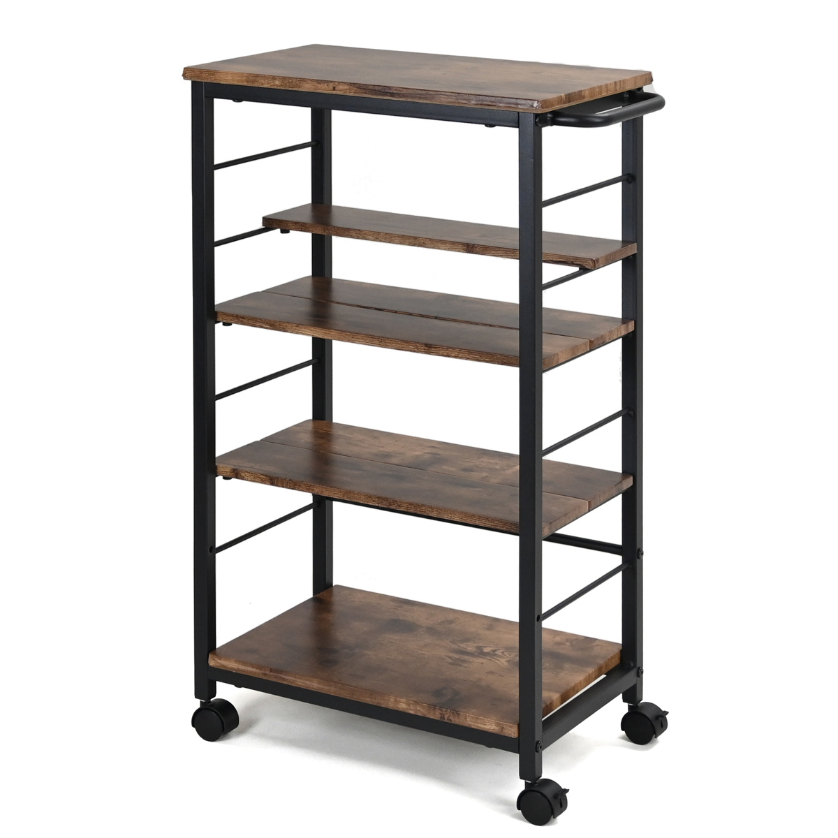 キッチンワゴン 可動棚 キャスター付き ( 幅30.5cm 隙間収納 キッチン収納 ワゴン キッチンラック 天板 配膳ワゴン マルチワゴン スリムラック 耐水性 マグネット キッチン隙間収納 洗面所 サニタリー )