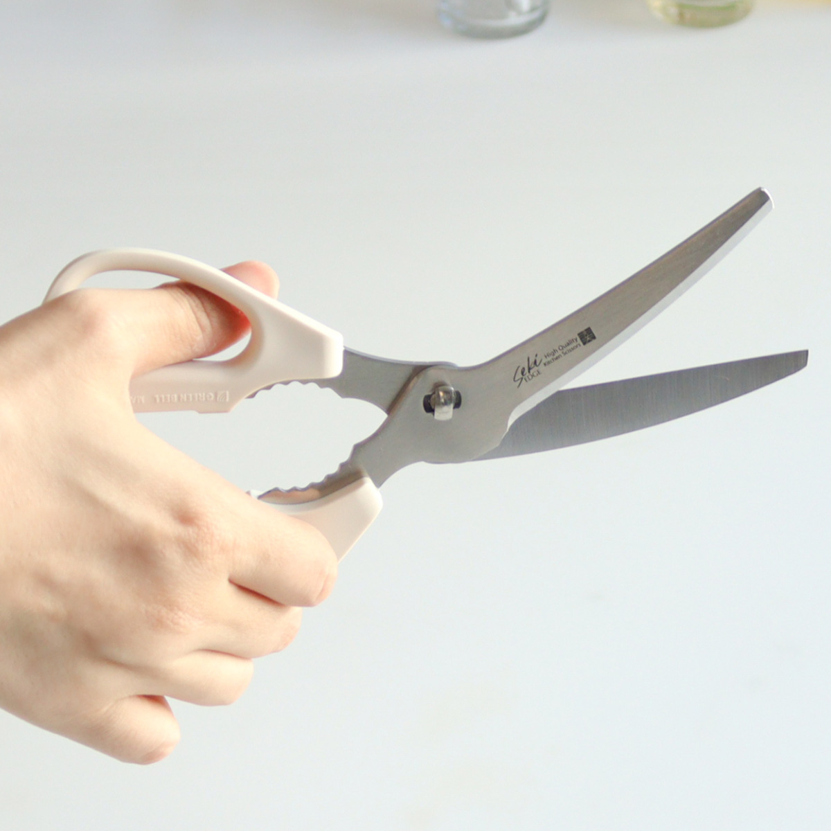 キッチンばさみ 食洗機対応 調理のミカタ カーブ刃 日本製 ( キッチン鋏 キッチンはさみ キッチンハサミ 万能ばさみ 調理用はさみ ステンレス 分解 洗える キッチンツール 下ごしらえ用品 )