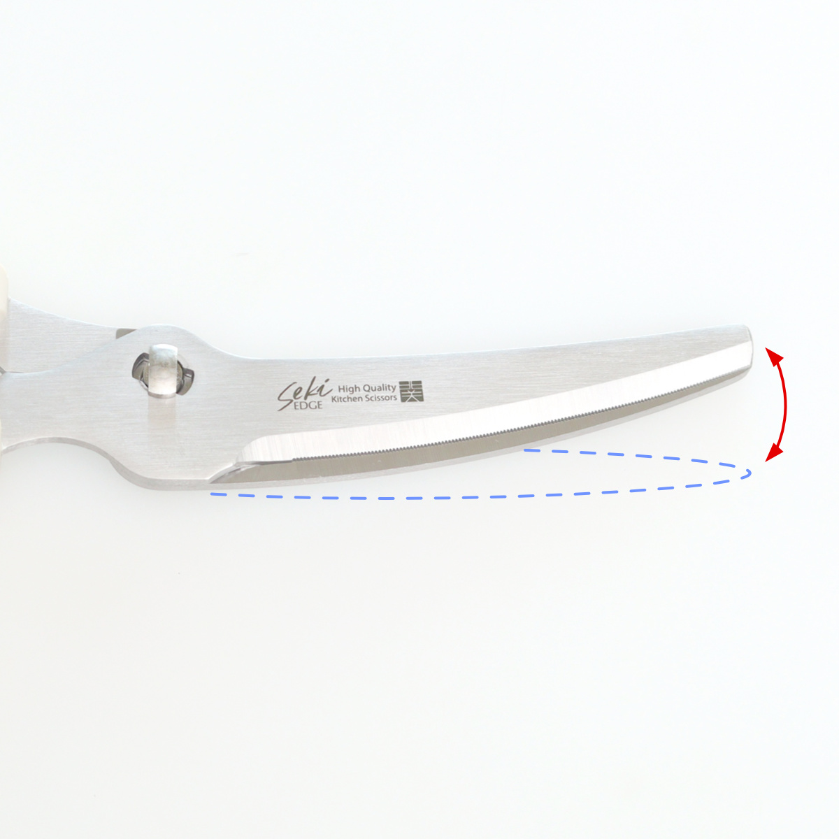 キッチンばさみ 食洗機対応 調理のミカタ カーブ刃 日本製 ( キッチン鋏 キッチンはさみ キッチンハサミ 万能ばさみ 調理用はさみ ステンレス 分解 洗える キッチンツール 下ごしらえ用品 )