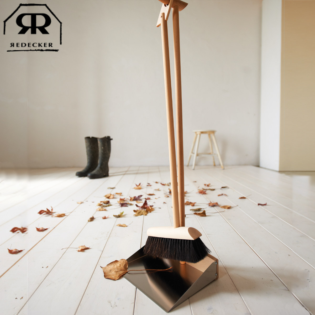 Redecker レデッカー ほうき ちりとり セット 天然素材 馬毛 ( ほうきちりとりセット 木製 ステンレス 玄関掃除 ベランダ 高品質 掃除 掃除用品 プレゼント 贈り物 北欧雑貨 生活雑貨 )