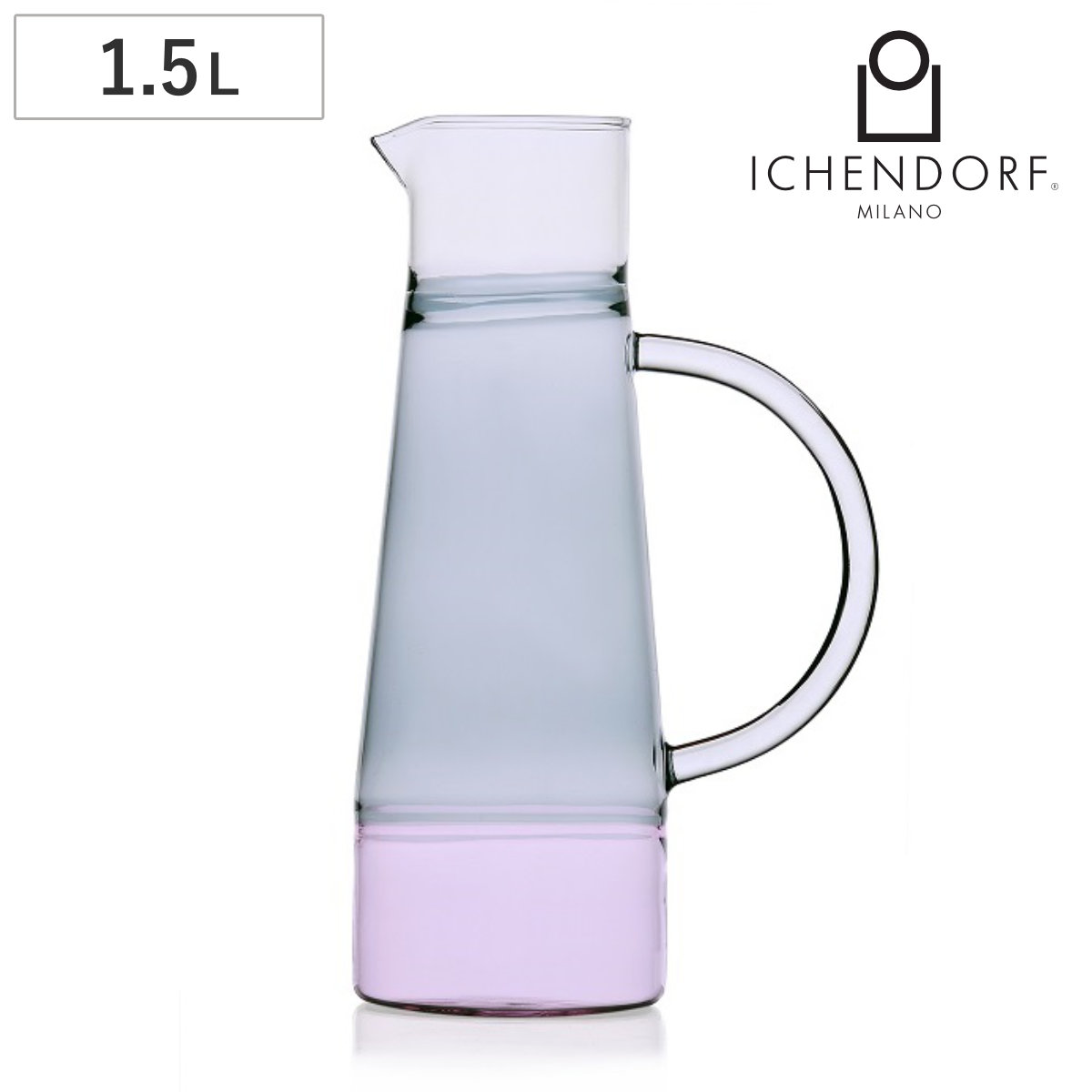 ピッチャー イッケンドルフミラノ カイピリンハ ハイジャグ 1.5L （ 食洗機対応 ichendorf ガラス 食器 ウォーターピッチャー 水差し ポット ジャグ ハンドメイド おしゃれ プレゼント ギフト ）